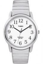 Timex Easy Reader, indiglo night-light, steel expansion band