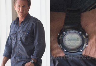 Sean Penn wears a Casio Sports WS210H-1AV in The Gunman.