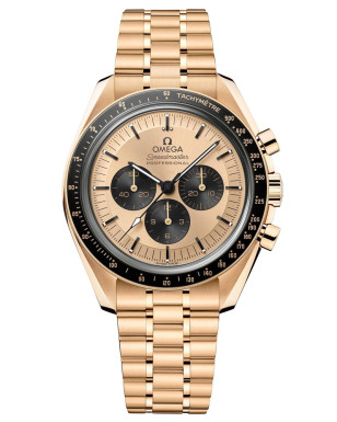 Omega Speedmaster Moonwatch Professional Co-Axial Master Chronometer Chronograph Moonshine Gold Watch, ref. 31060425099002