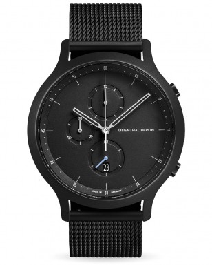 Lilienthal Berlin All Black Chronograph C01-102-B023C