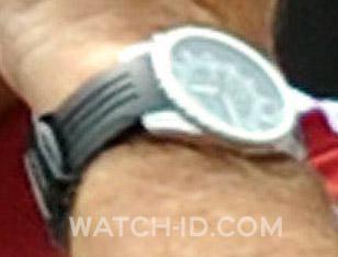 The 'old' rubber strap on the watch had three stripes.