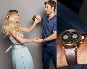 Publicity photo of Sydney Sweeney and Glen Powell for Anyone But You