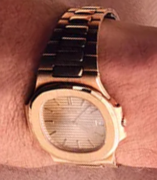 Brad Pitt's vintage, solid gold Patek Philippe Nautilus ref. 3800/1J