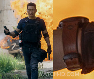 Daniel Dae Kim wears a Sinn EZM 1.1 S wristwatch in Butterfly.